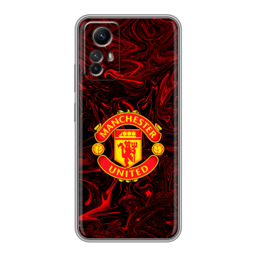 Силиконовый чехол на Xiaomi RedMi Note 12S с принтом Manchester United Силиконовый чехол на Xiaomi RedMi Note 12S с принтом Manchester United