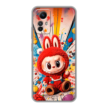 Силиконовый чехол на Xiaomi RedMi Note 12S с принтом Labubu Лабубу Силиконовый чехол на Xiaomi RedMi Note 12S с принтом Labubu Лабубу