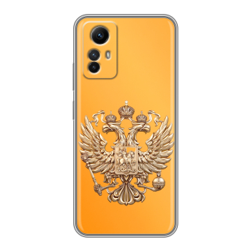 Силиконовый чехол на Xiaomi RedMi Note 12S с принтом Герб Флаг России Силиконовый чехол на Xiaomi RedMi Note 12S с принтом Герб Флаг России