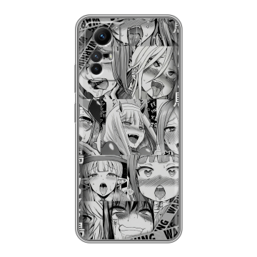 Силиконовый чехол на Xiaomi RedMi Note 12S с принтом Ahegao Ахегао Аниме Силиконовый чехол на Xiaomi RedMi Note 12S с принтом Ahegao Ахегао Аниме