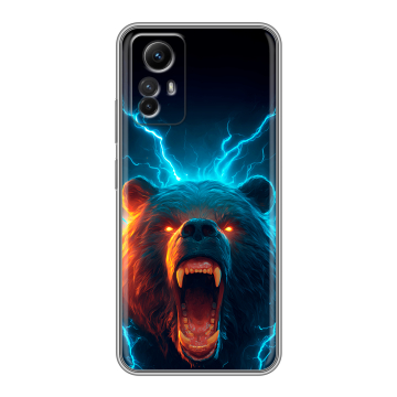 Силиконовый чехол на Xiaomi RedMi Note 12S с принтом Медведь Силиконовый чехол на Xiaomi RedMi Note 12S с принтом Медведь