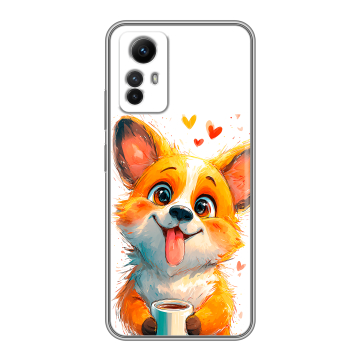 Силиконовый чехол на Xiaomi RedMi Note 12S с принтом корги Силиконовый чехол на Xiaomi RedMi Note 12S с принтом корги