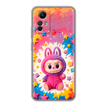 Силиконовый чехол на Xiaomi RedMi Note 12S с принтом Labubu Лабубу