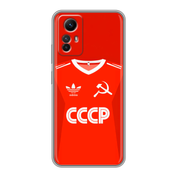 Силиконовый чехол на Xiaomi RedMi Note 12S с принтом Флаг Герб СССР Силиконовый чехол на Xiaomi RedMi Note 12S с принтом Флаг Герб СССР