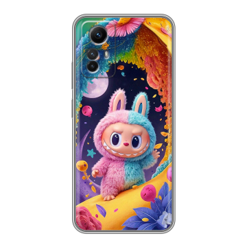 Силиконовый чехол на Xiaomi RedMi Note 12S с принтом Labubu Лабубу Силиконовый чехол на Xiaomi RedMi Note 12S с принтом Labubu Лабубу