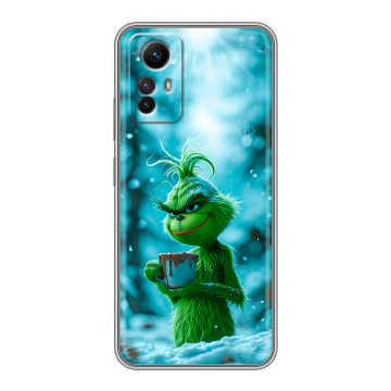 Силиконовый чехол на Xiaomi RedMi Note 12S с принтом Новый год гринч Силиконовый чехол на Xiaomi RedMi Note 12S с принтом Новый год гринч