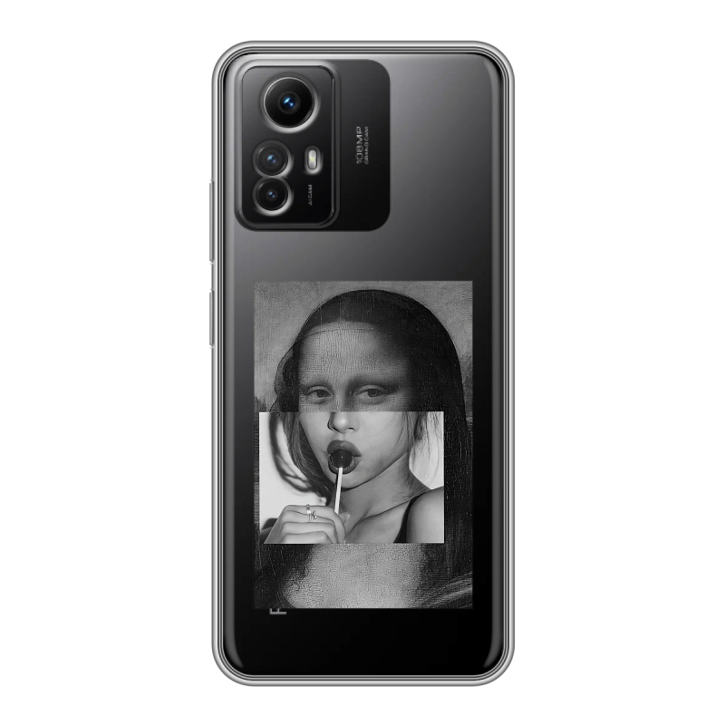 Силиконовый противоударный чехол на Xiaomi RedMi Note 12S с принтом Мона Лиза Силиконовый противоударный чехол на Xiaomi RedMi Note 12S с принтом Мона Лиза