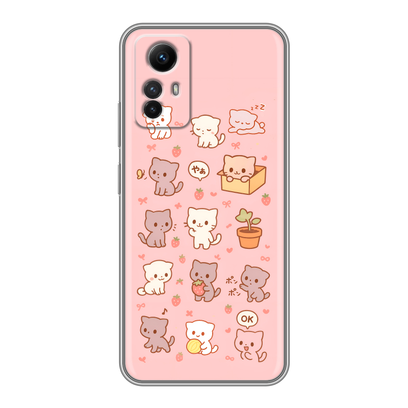 Силиконовый противоударный чехол на Xiaomi RedMi Note 12S с принтом Hello Kitty Хелоу Кити Силиконовый противоударный чехол на Xiaomi RedMi Note 12S с принтом Hello Kitty Хелоу Кити