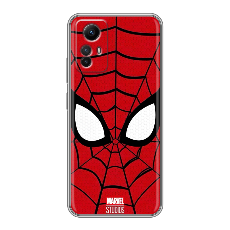 Силиконовый противоударный чехол на Xiaomi RedMi Note 12S с принтом человек паук spiderman Силиконовый противоударный чехол на Xiaomi RedMi Note 12S с принтом человек паук spiderman