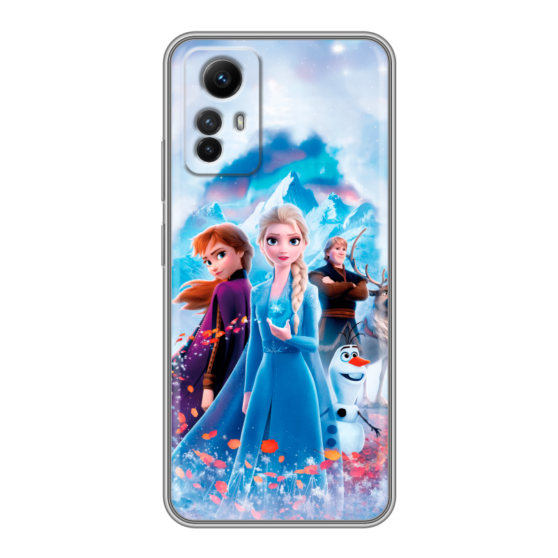 Силиконовый противоударный чехол на Xiaomi RedMi Note 12S с принтом Холодное сердце Frozen Силиконовый противоударный чехол на Xiaomi RedMi Note 12S с принтом Холодное сердце Frozen