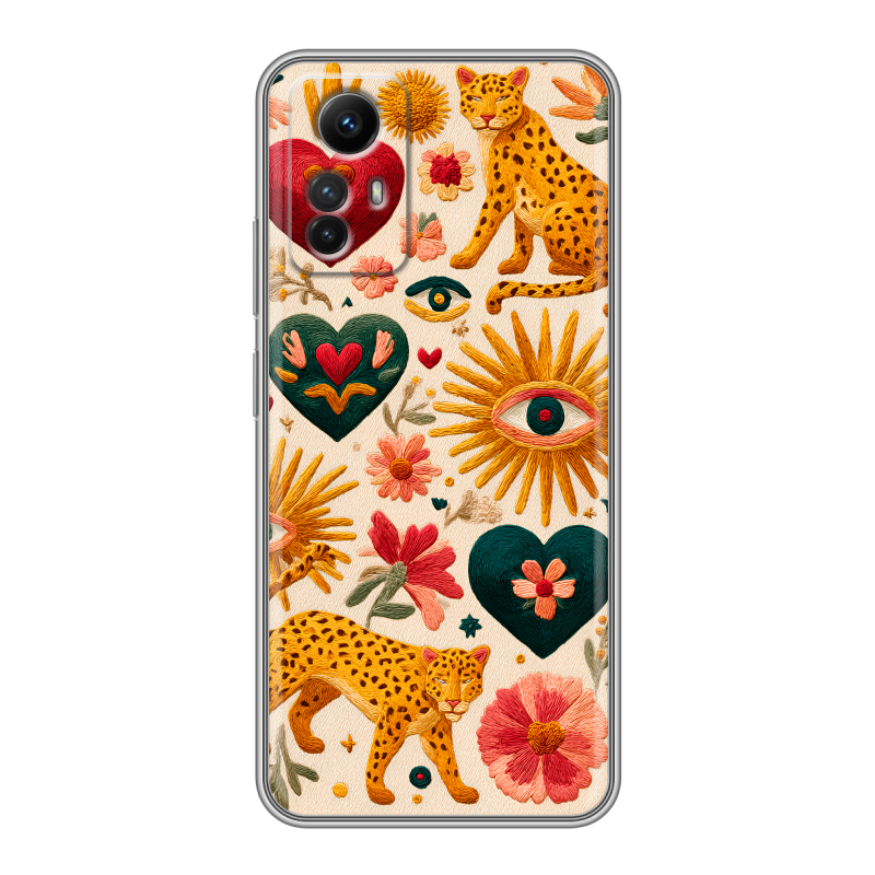 Силиконовый чехол на Xiaomi RedMi Note 12S с принтом Модный принт Силиконовый чехол на Xiaomi RedMi Note 12S с принтом Модный принт