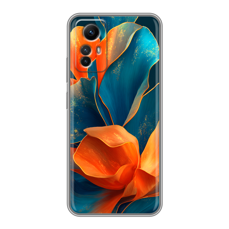Силиконовый чехол на Xiaomi RedMi Note 12S с принтом Цветы Силиконовый чехол на Xiaomi RedMi Note 12S с принтом Цветы
