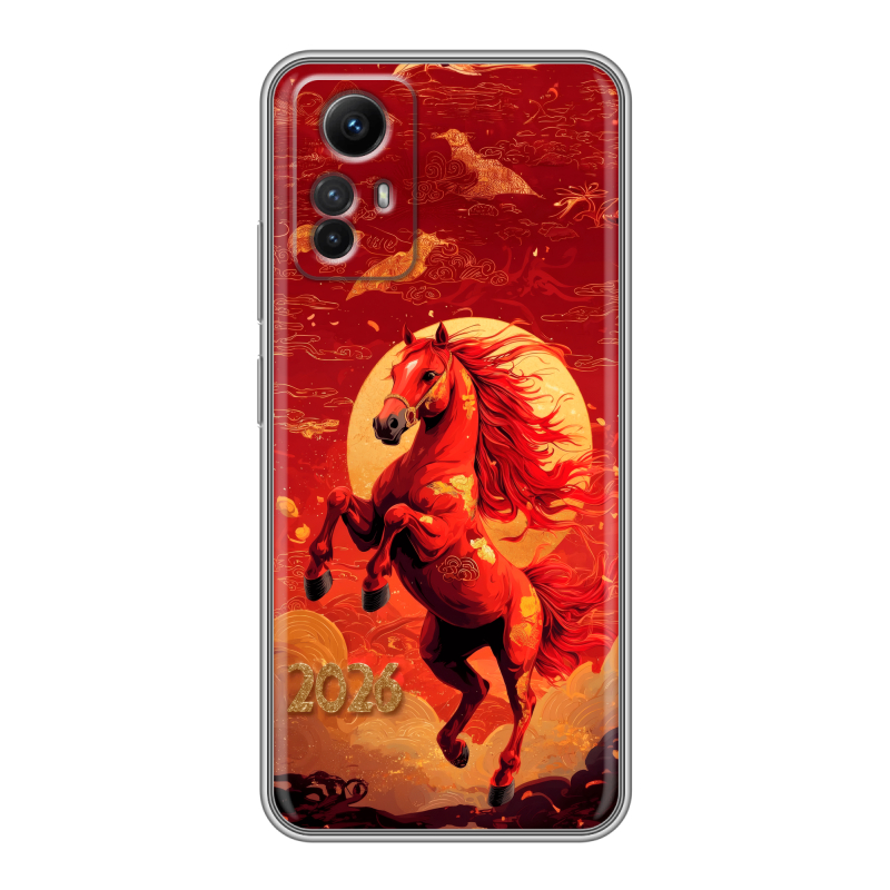Силиконовый чехол на Xiaomi RedMi Note 12S с принтом Новый год Силиконовый чехол на Xiaomi RedMi Note 12S с принтом Новый год
