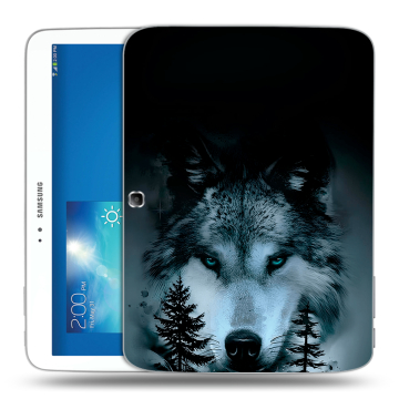 Силиконовый чехол на Samsung Galaxy Tab 3 10.1 с принтом Лесной волк