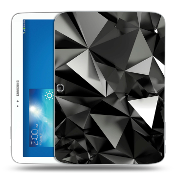 Силиконовый чехол на Samsung Galaxy Tab 3 10.1 с принтом Черные кристаллы