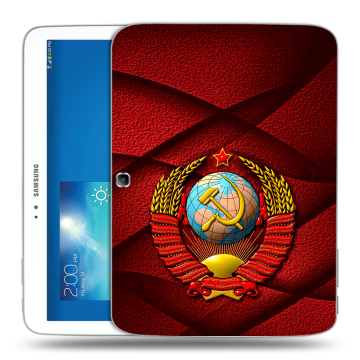 Силиконовый чехол на Samsung Galaxy Tab 3 10.1 с принтом Герб СССР
