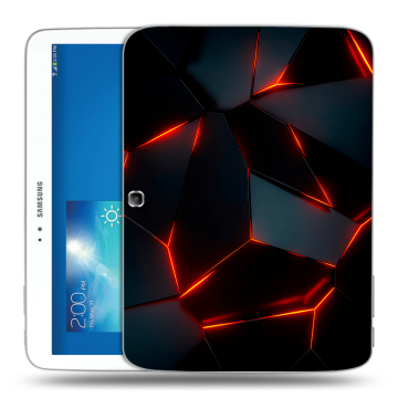 Силиконовый чехол на Samsung Galaxy Tab 3 10.1 с принтом Яркие абстракции