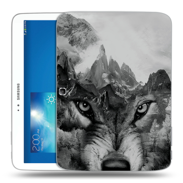 Силиконовый чехол на Samsung Galaxy Tab 3 10.1 с принтом Волк