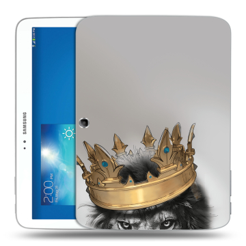 Силиконовый чехол на Samsung Galaxy Tab 3 10.1 с принтом Лев с короной