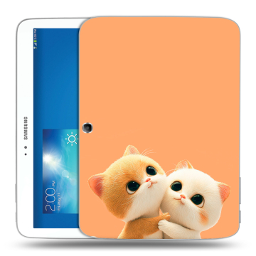 Силиконовый чехол на Samsung Galaxy Tab 3 10.1 с принтом Милые котики