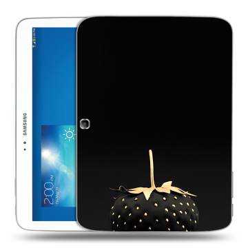 Силиконовый чехол на Samsung Galaxy Tab 3 10.1 с принтом Черная клубника