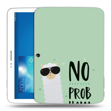 Силиконовый чехол на Samsung Galaxy Tab 3 10.1 с принтом Лама