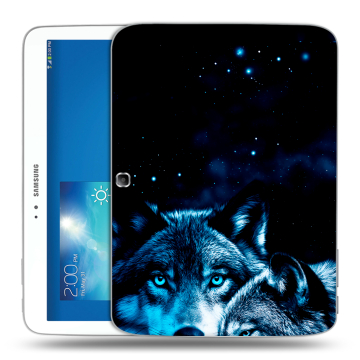 Силиконовый чехол на Samsung Galaxy Tab 3 10.1 с принтом Волки