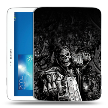 Силиконовый чехол на Samsung Galaxy Tab 3 10.1 с принтом Скелет