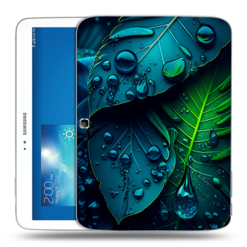 Силиконовый чехол на Samsung Galaxy Tab 3 10.1 с принтом Листья