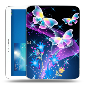 Силиконовый чехол на Samsung Galaxy Tab 3 10.1 с принтом Бабочки