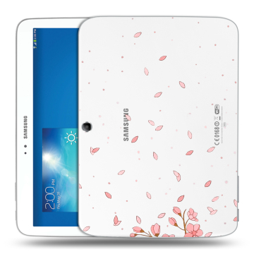 Силиконовый чехол на Samsung Galaxy Tab 3 10.1 с принтом Ветка сакуры