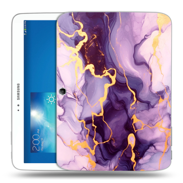Силиконовый чехол на Samsung Galaxy Tab 3 10.1 с принтом Мрамор