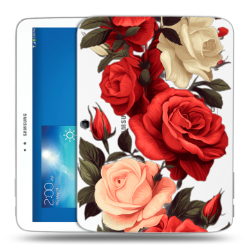 Силиконовый чехол на Samsung Galaxy Tab 3 10.1 с принтом Розы