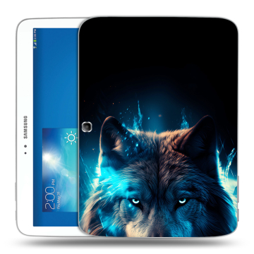 Силиконовый чехол на Samsung Galaxy Tab 3 10.1 с принтом Волк ночной Силиконовый чехол на Samsung Galaxy Tab 3 10.1 с принтом Волк ночной