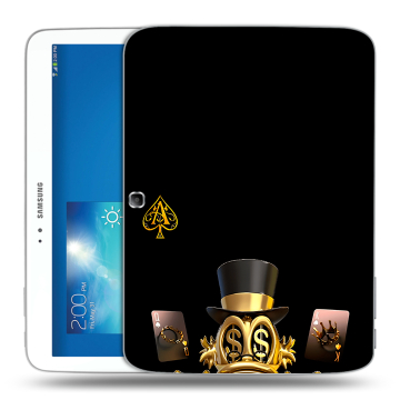 Силиконовый чехол на Samsung Galaxy Tab 3 10.1 с принтом Золотой скрудж макдак Силиконовый чехол на Samsung Galaxy Tab 3 10.1 с принтом Золотой скрудж макдак