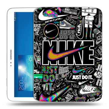 Силиконовый чехол на Samsung Galaxy Tab 3 10.1 с принтом Найк Силиконовый чехол на Samsung Galaxy Tab 3 10.1 с принтом Найк