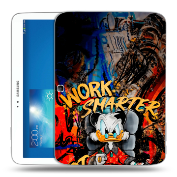 Силиконовый чехол на Samsung Galaxy Tab 3 10.1 с принтом Дональд Дак Деньги Силиконовый чехол на Samsung Galaxy Tab 3 10.1 с принтом Дональд Дак Деньги
