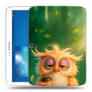 Силиконовый чехол на Samsung Galaxy Tab 3 10.1 с принтом сова Силиконовый чехол на Samsung Galaxy Tab 3 10.1 с принтом сова