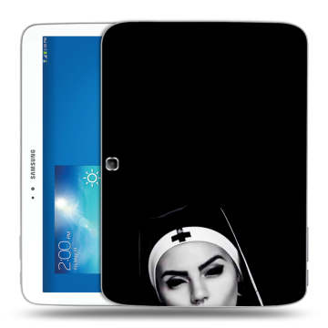 Силиконовый чехол на Samsung Galaxy Tab 3 10.1 с принтом монашка