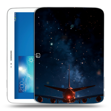 Силиконовый чехол на Samsung Galaxy Tab 3 10.1 с принтом самолет