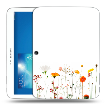 Силиконовый чехол на Samsung Galaxy Tab 3 10.1 с принтом цветы