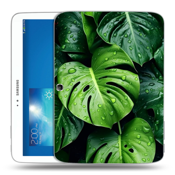 Силиконовый чехол на Samsung Galaxy Tab 3 10.1 с принтом Листья