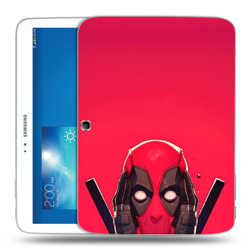 Силиконовый чехол на Samsung Galaxy Tab 3 10.1 с принтом Дедпул Deadpool