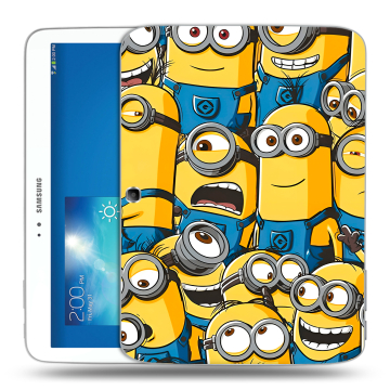 Силиконовый чехол на Samsung Galaxy Tab 3 10.1 с принтом Миньоны Силиконовый чехол на Samsung Galaxy Tab 3 10.1 с принтом Миньоны