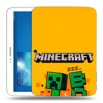 Силиконовый чехол на Samsung Galaxy Tab 3 10.1 с принтом Майнкрафт Minecraft