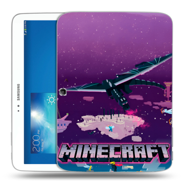 Силиконовый чехол на Samsung Galaxy Tab 3 10.1 с принтом Майнкрафт Minecraft