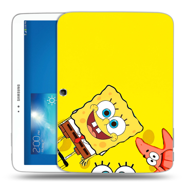 Силиконовый чехол на Samsung Galaxy Tab 3 10.1 с принтом Спанч боб Спанчбоб