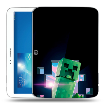 Силиконовый чехол на Samsung Galaxy Tab 3 10.1 с принтом Майнкрафт Minecraft