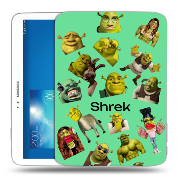 Силиконовый чехол на Samsung Galaxy Tab 3 10.1 с принтом Шрек Shrek
