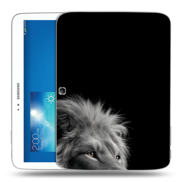 Силиконовый чехол на Samsung Galaxy Tab 3 10.1 с принтом Лев кошки